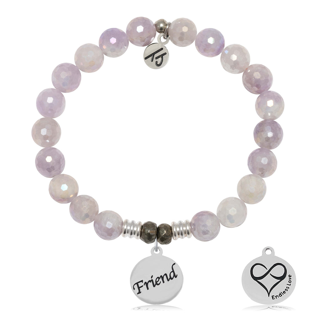 Friendship Stars Bracelet Mauve Jade Silver