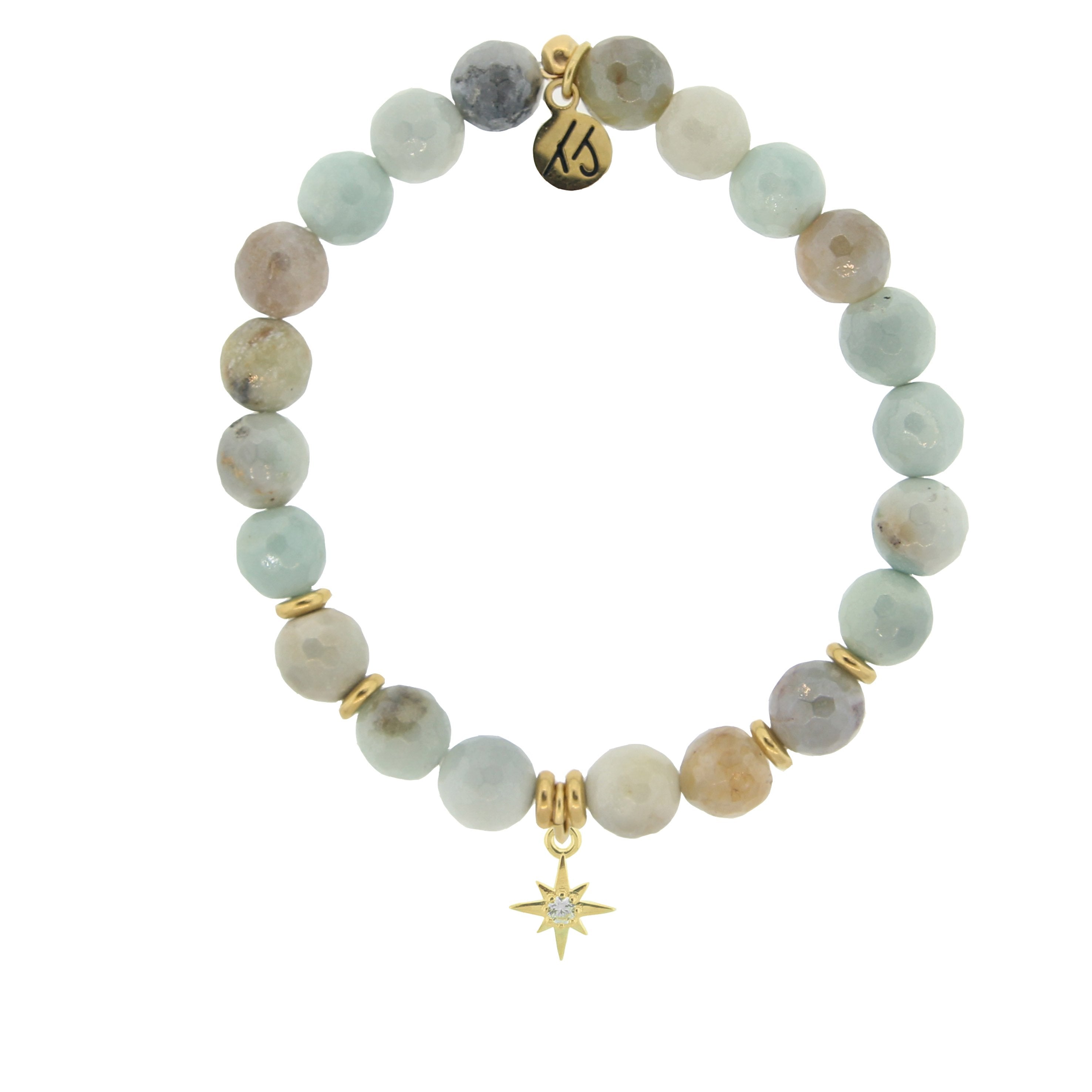 Gold Collection - Amazonite Stone Bracelet with Your Year Gold Charm ...