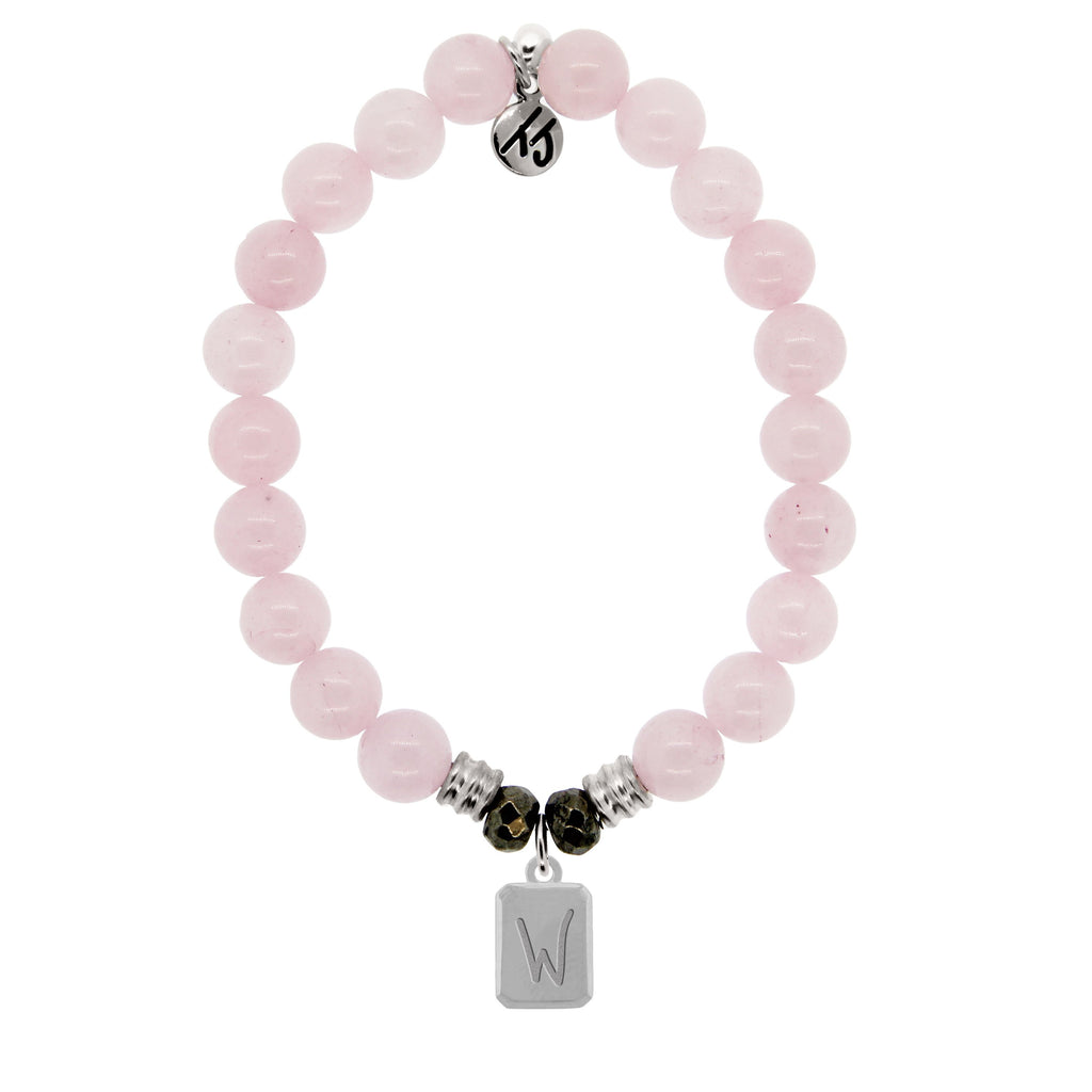 Initially Your's ite Stone Bracelet with Letter Z Sterling Silver Charm