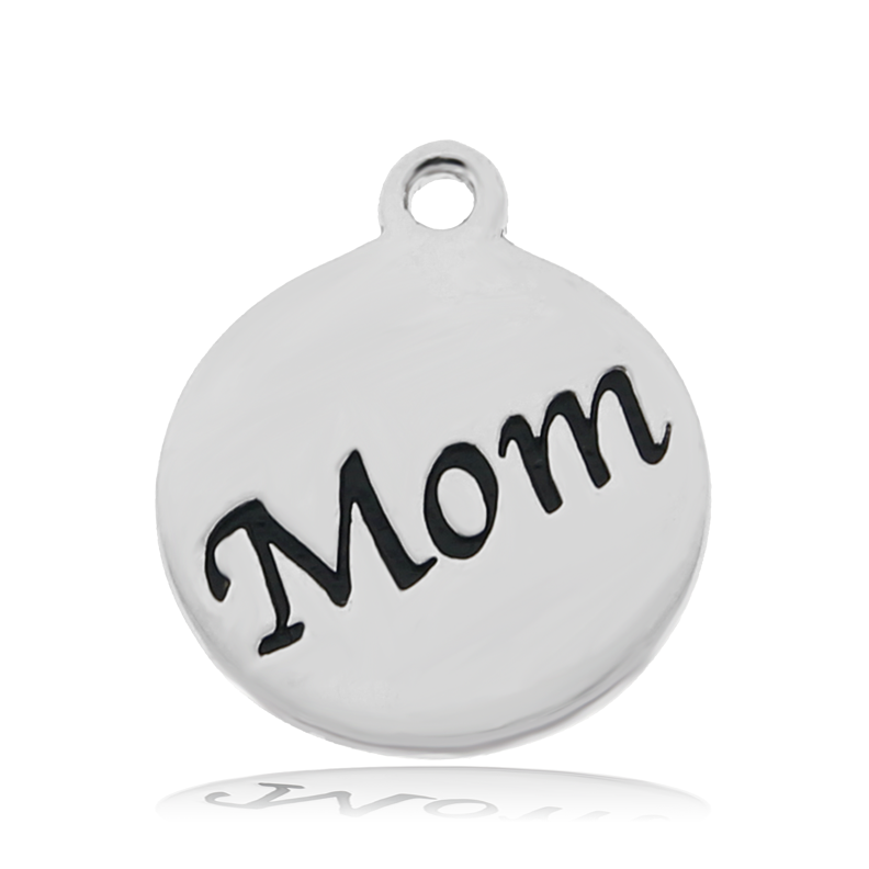 Sodalite Stone Bracelet with Mom Sterling Silver Charm