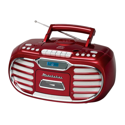 sylvania bluetooth retro cassette boombox with fm radio