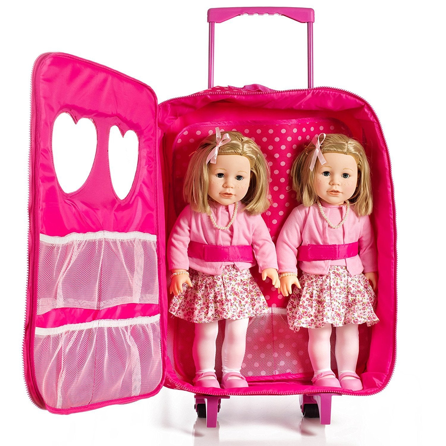 18 doll carrying case with wheels