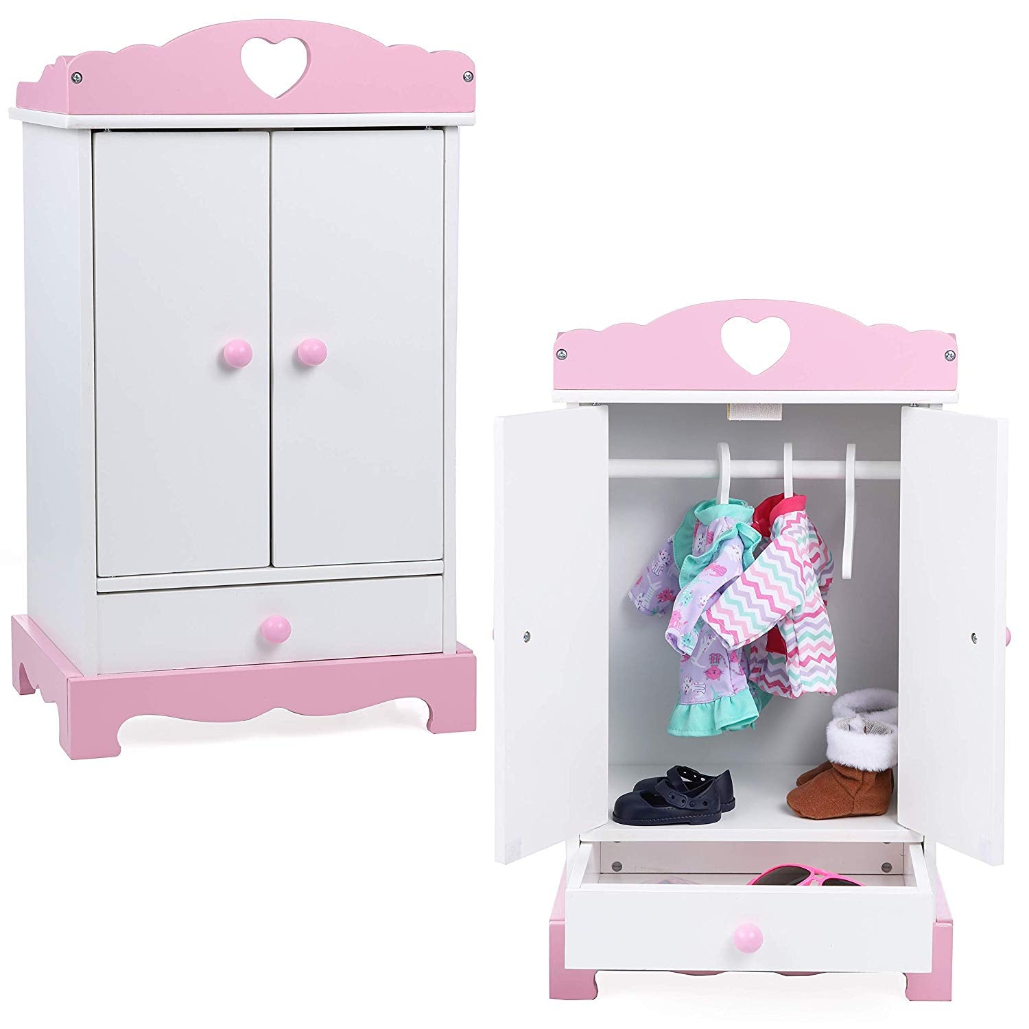 Beverly Hills Armour Dresser With Wooden Hangers Fits 18 Doll