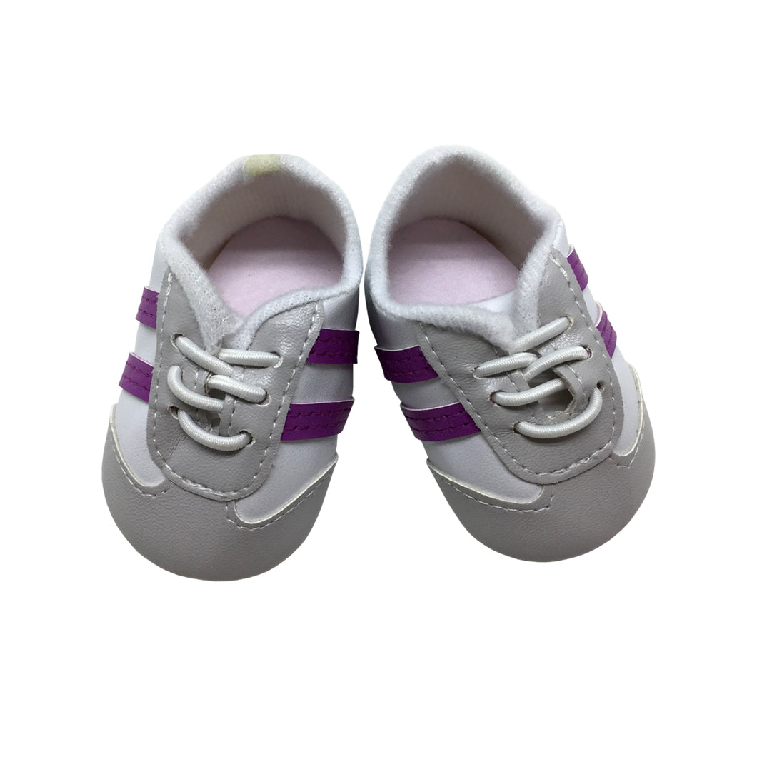 grey and purple shoes