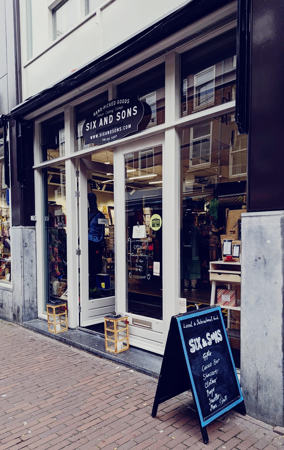 storefront, six and sons haarlemmerstraat store