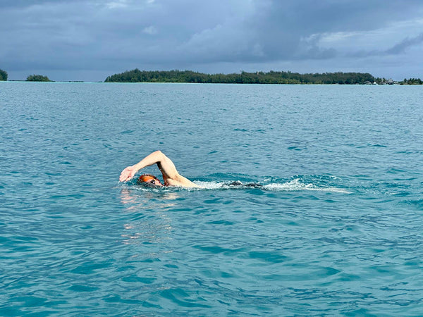 Nick Edwards swims around Bora Bora