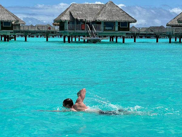 Nick Edwards swims around Bora Bora