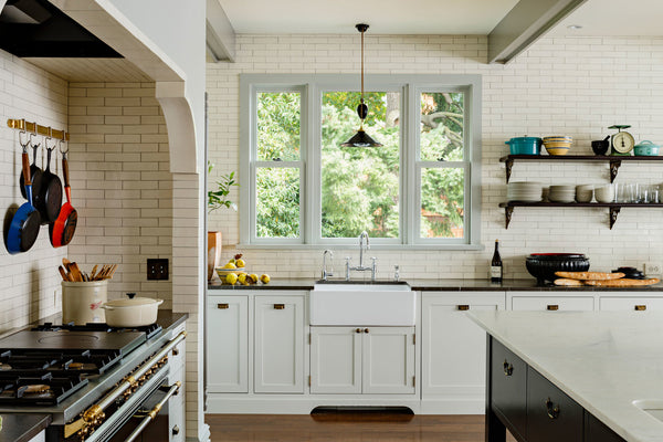 kitchen with subway tile