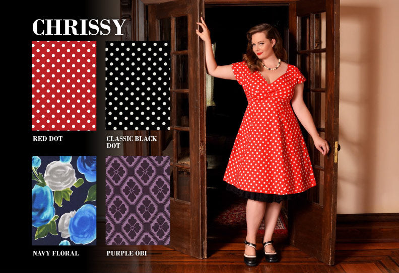 Cherry Velvet Chrissy Dress
