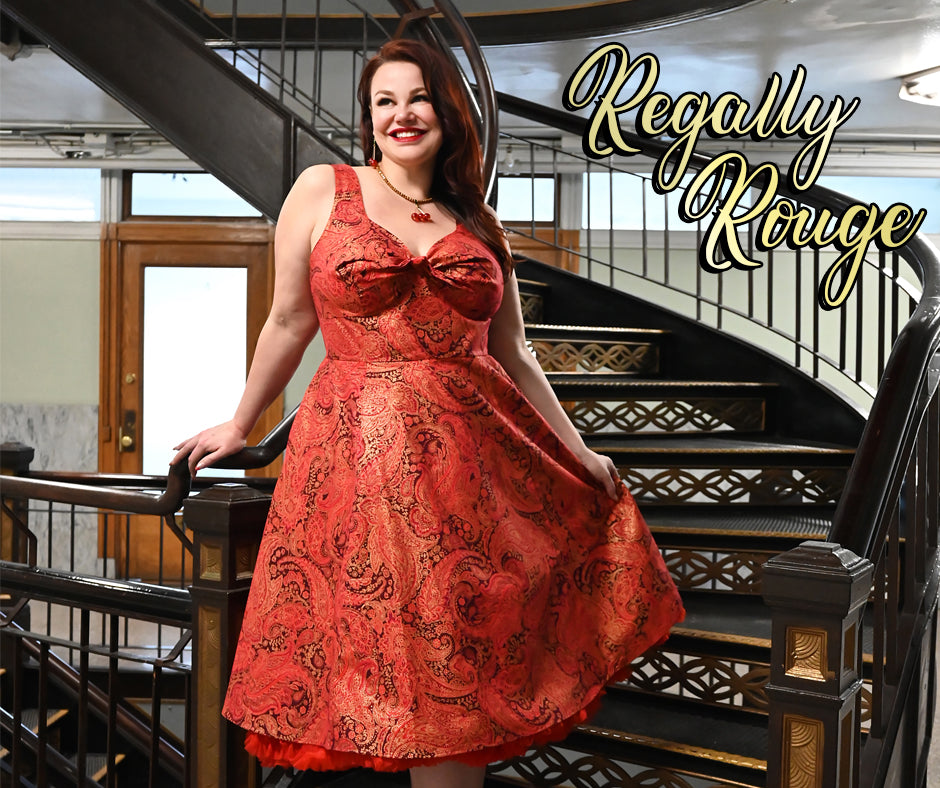 The Diane dress in Regally Rouge