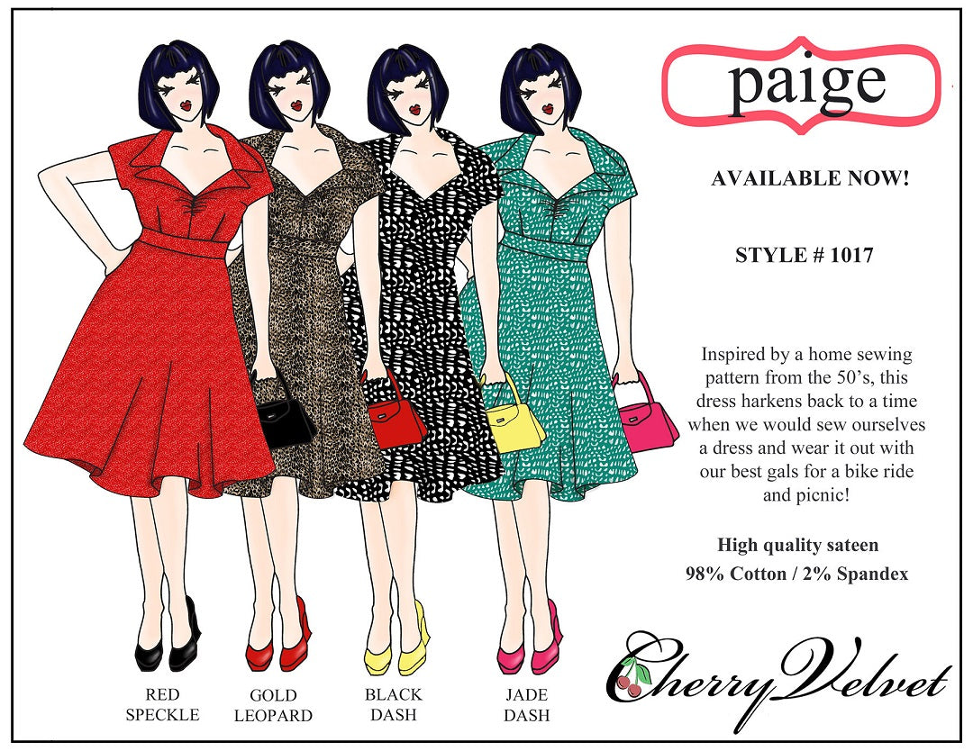 Cherry Velvet Paige dress