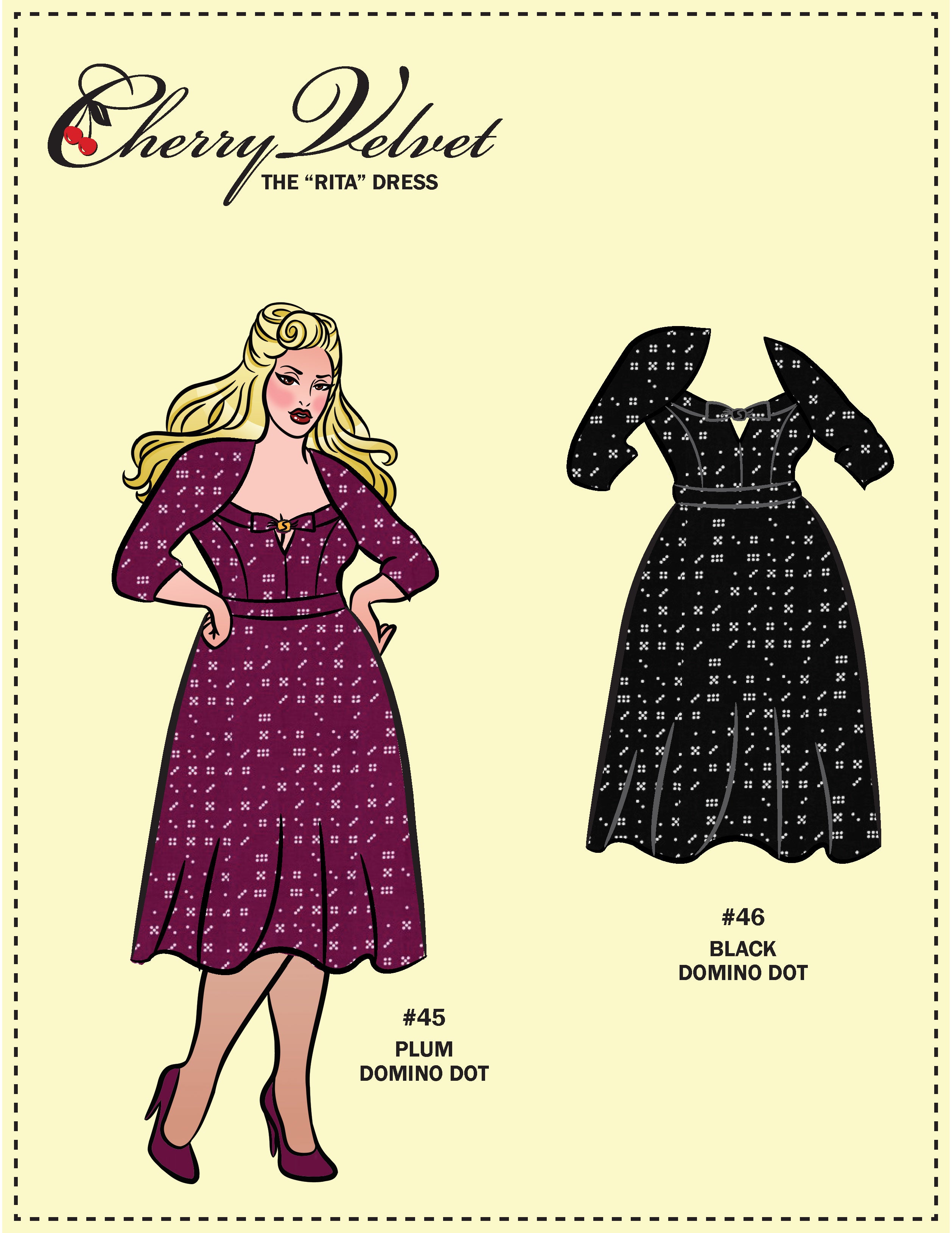 Cherry Velvet Rita dress