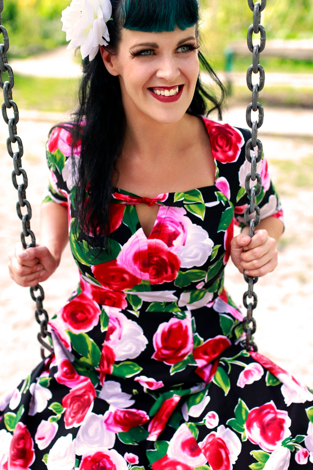 Cherry Velvet Rita dress