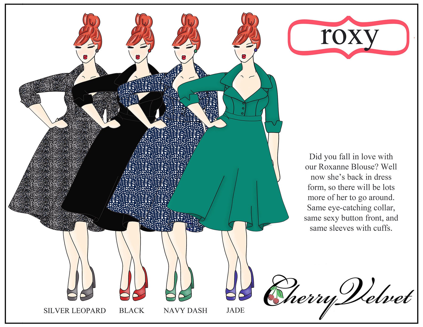 Cherry Velvet Roxy dress