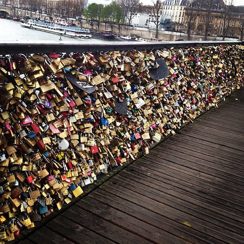 The craziness at the Pont des Arts in Paris.