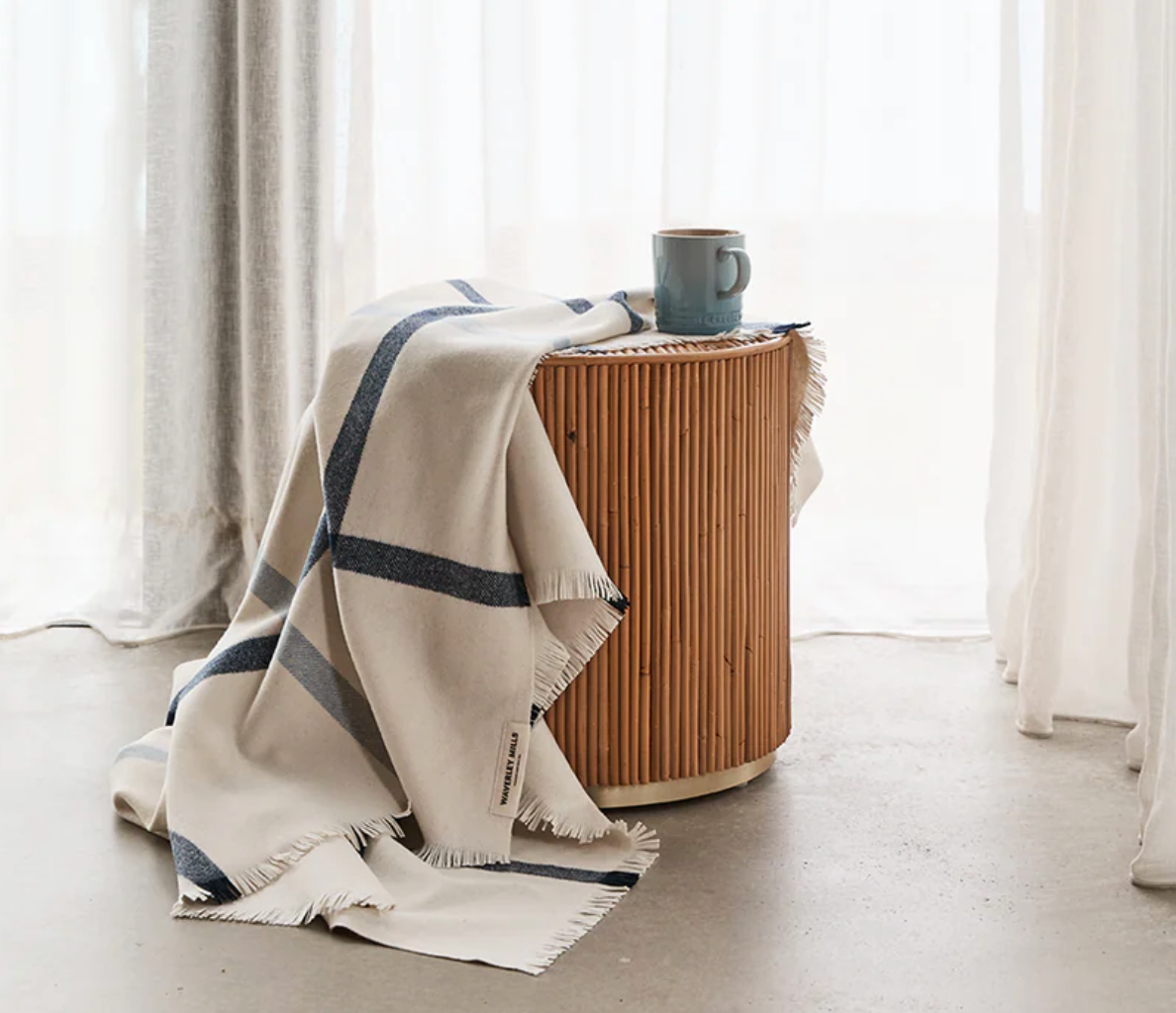 SUMMER PLAID THROW IN SLEEPY BAY
