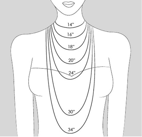 Necklace Length Chart: Measuring the right size - Oak & Luna