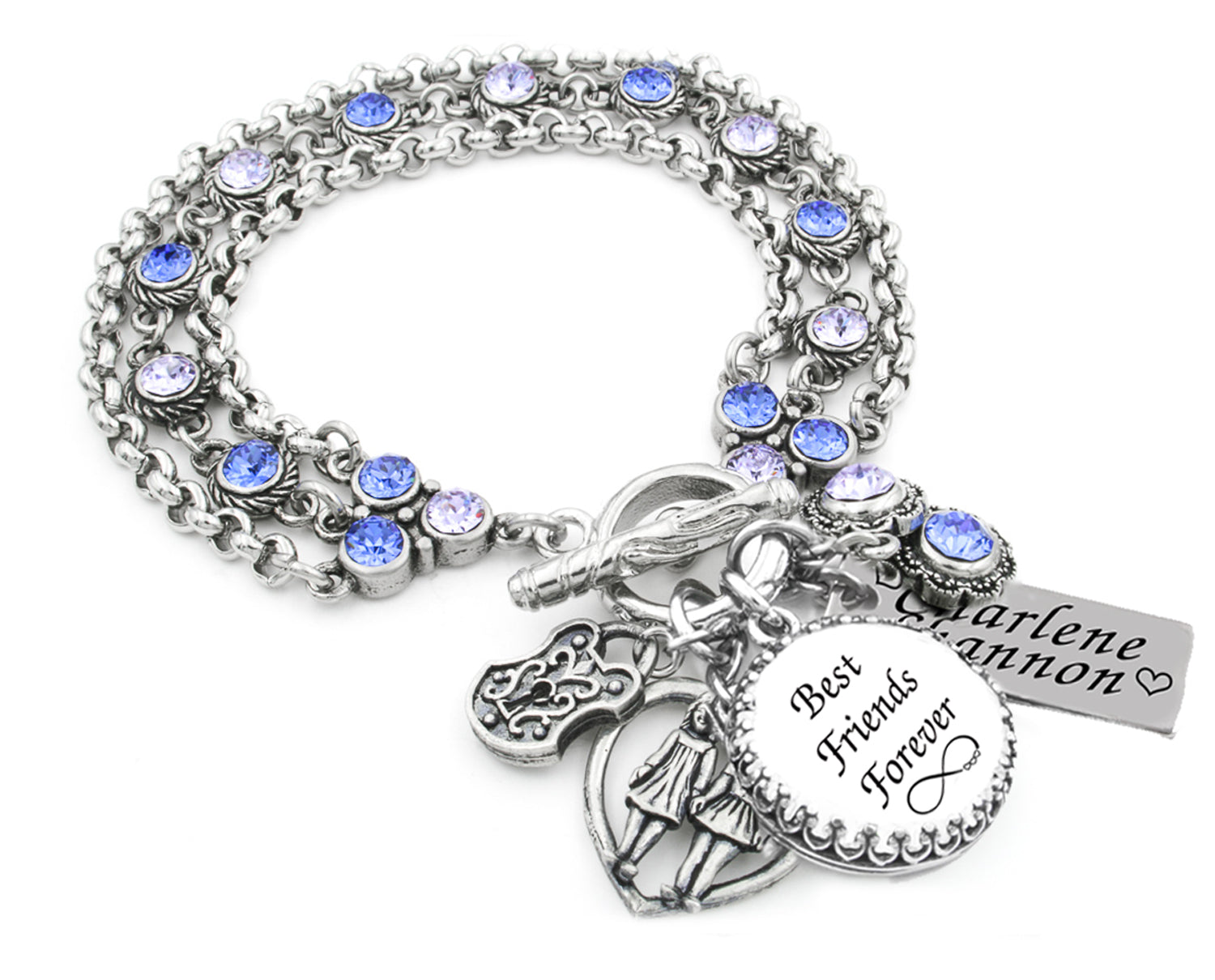Best Friends Celestial Mood Split Heart Charm Bracelets - 2 Pack | Claire's  US