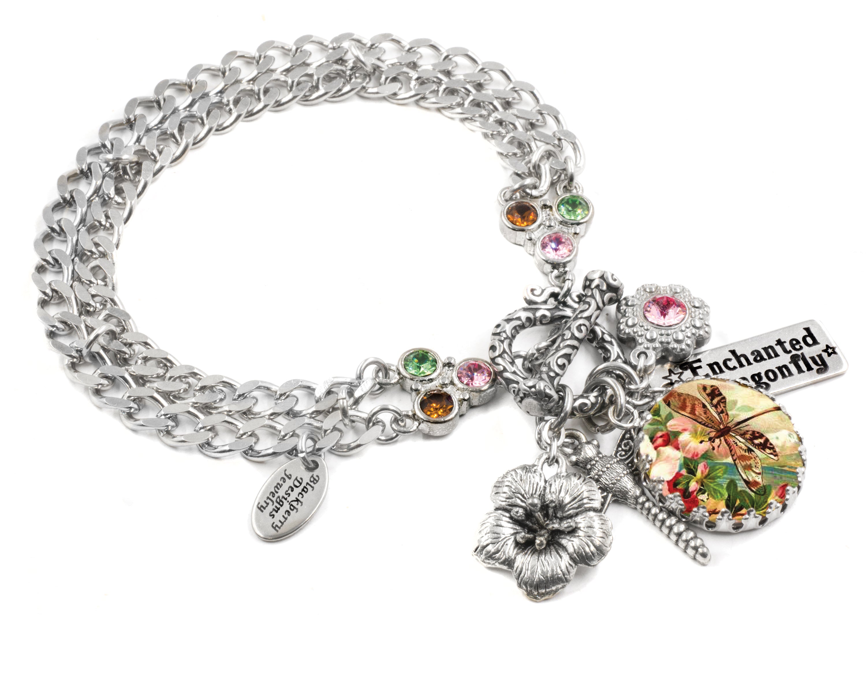 Connections from Hallmark StainlessSteel Limited Edition Dragonfly Charm  Bracelet  Walmartcom