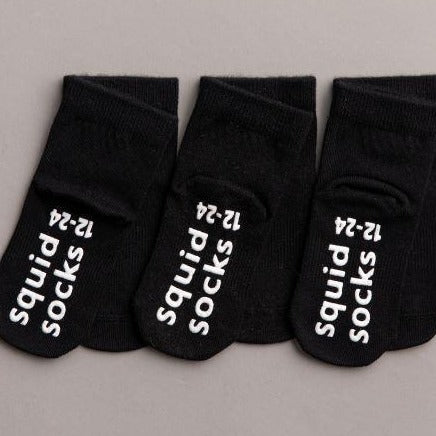 Squid Socks - Black With White Logo