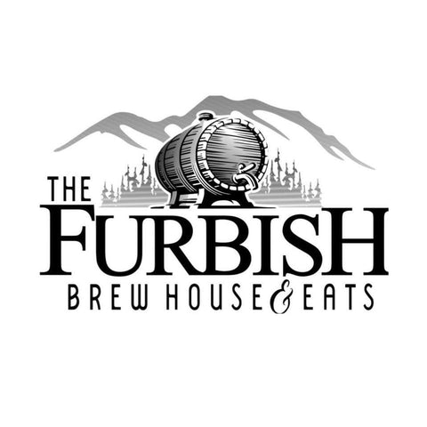 The black and white logo of The Furbish Brew House and Eats