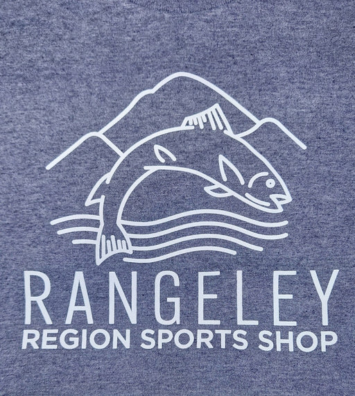 Sweatshirt with embroidered brook trout design — Rangeley Region