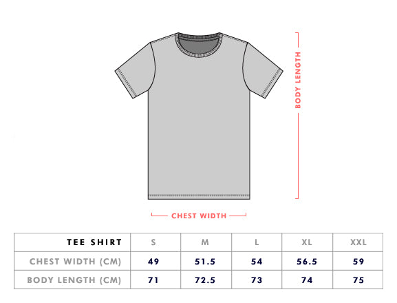 T Size Chart