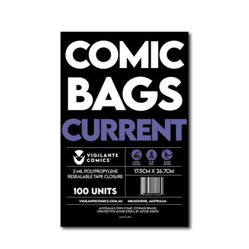 100 Silver Comic Bags Polyethylene and Comic Backing Boards
