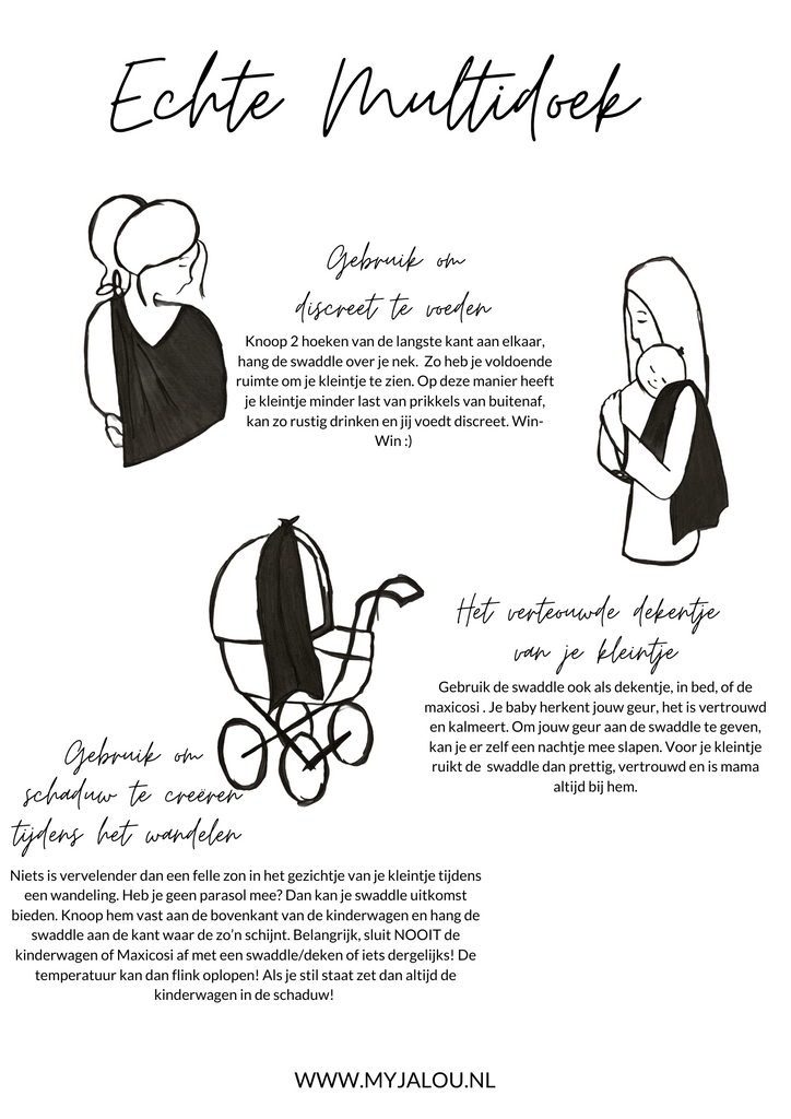 Swaddle - discreet voeden - voedingsschort - voedingsdoek