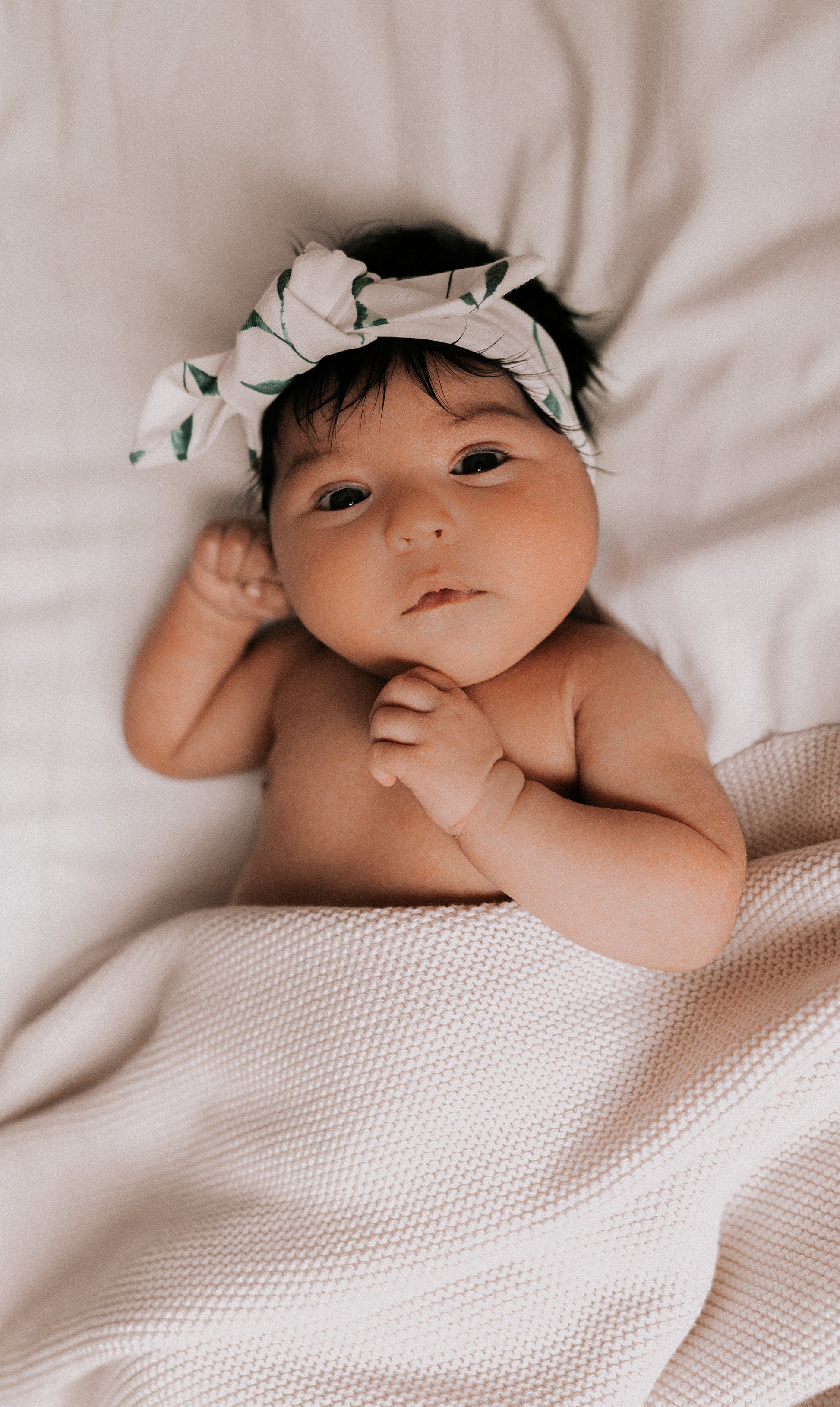 tolerantie Vlek Trillen Newborn Baby haarbandje - Topknot - Minty Leaves – My Jalou
