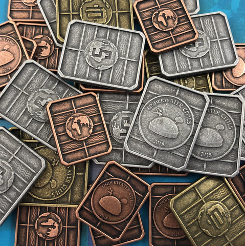 Underwater Cities Metal Money/Credits (38 pcs)