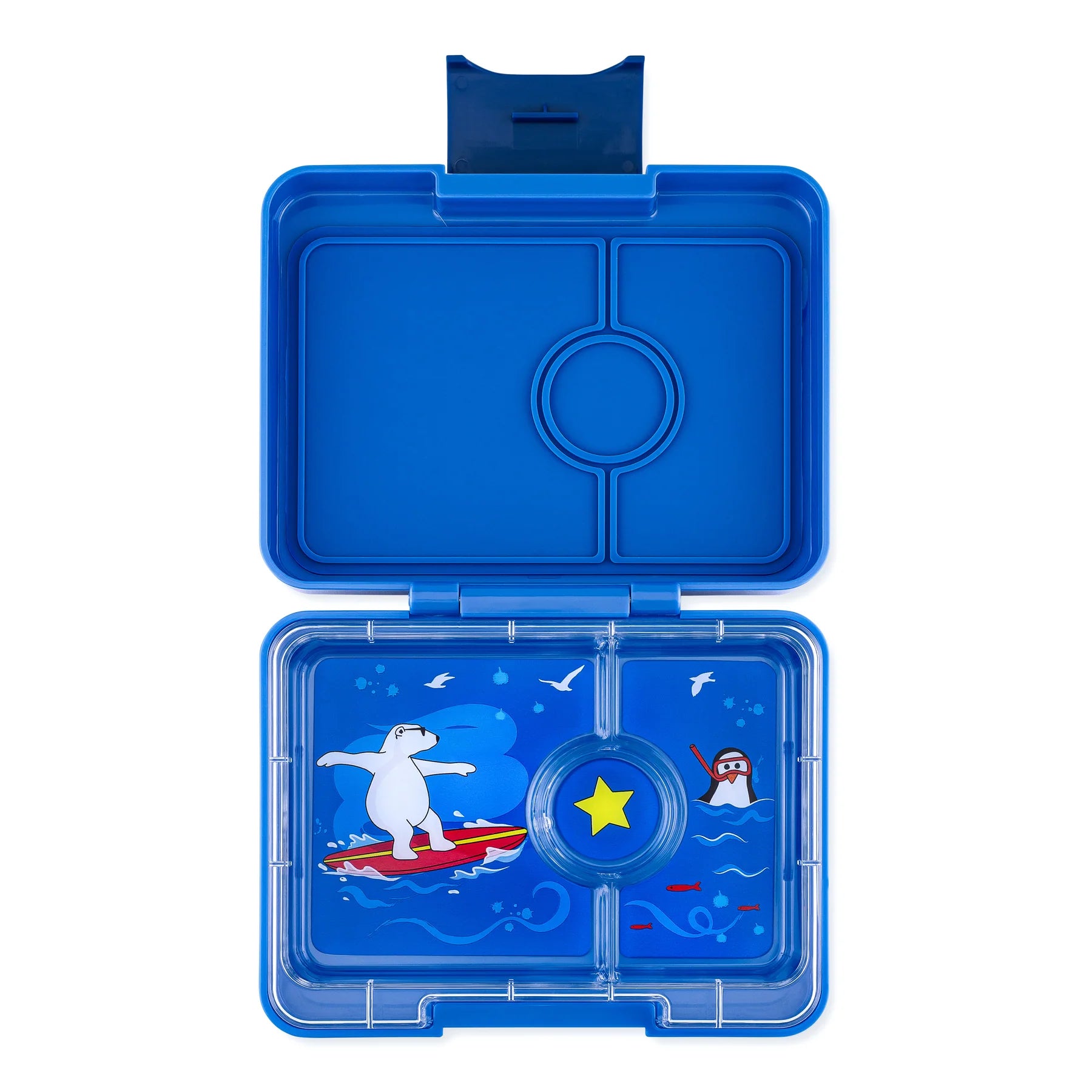 Snack Size Bento Lunch Box Monte Carlo Blue (Clear Navy Tray)