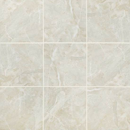 American Olean Mirasol 12 in. x 12 in. Glazed Porcelain Floor Tile - Silver Marble Matte