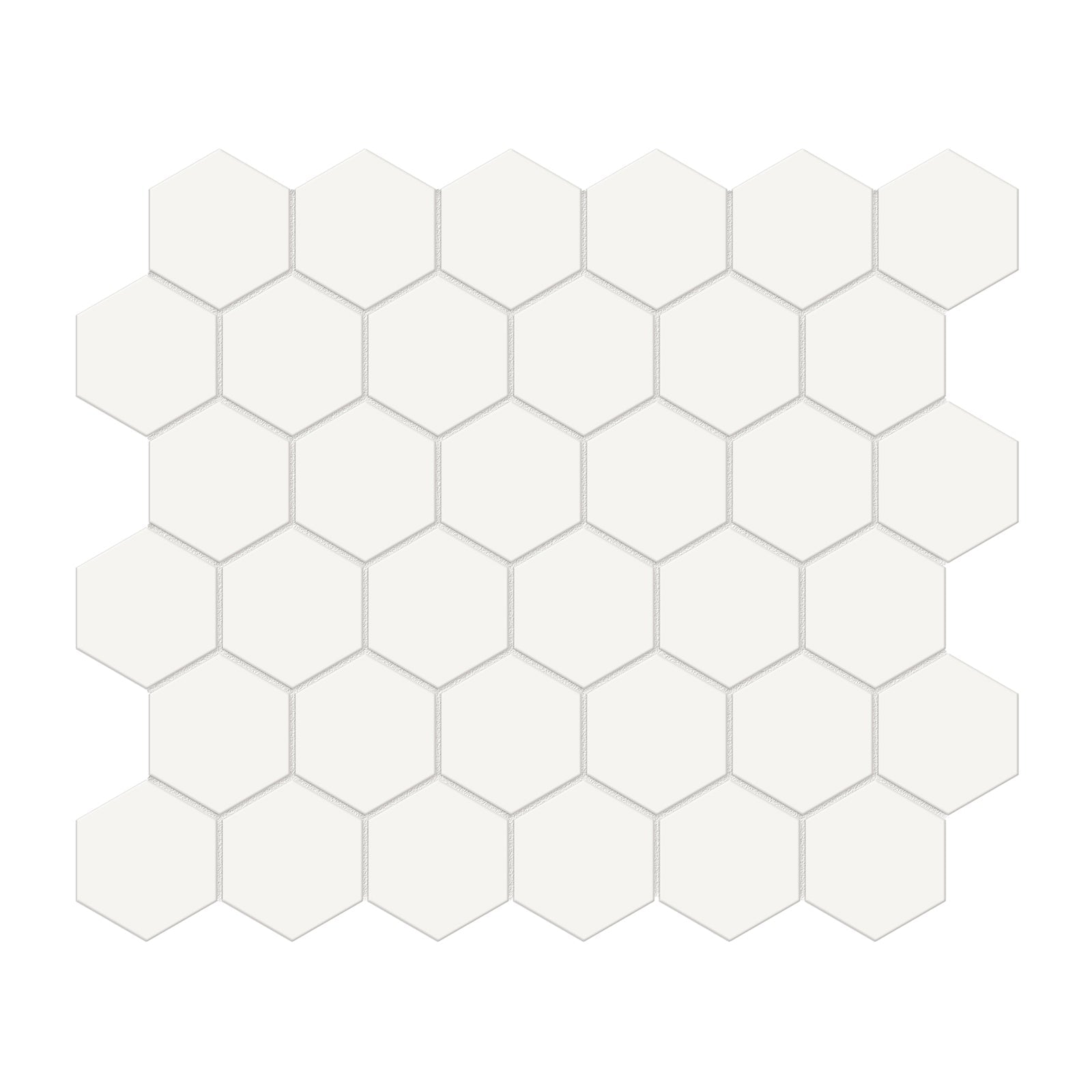 Anatolia - Soho Porcelain - 2 in. Hexagon Glazed Mosaic - Canvas White Matte
