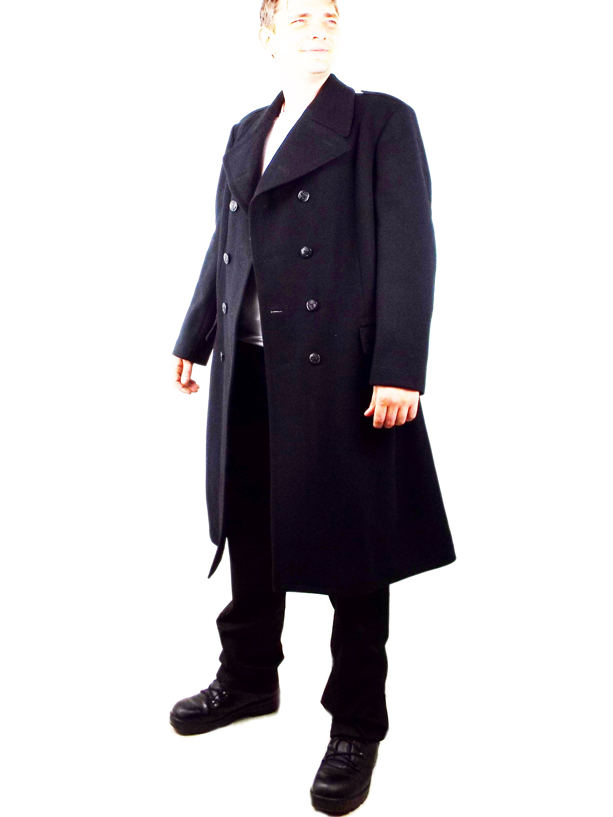 Dutch Military Greatcoat - Black - 100% Wool - Forces Uniform and Kit