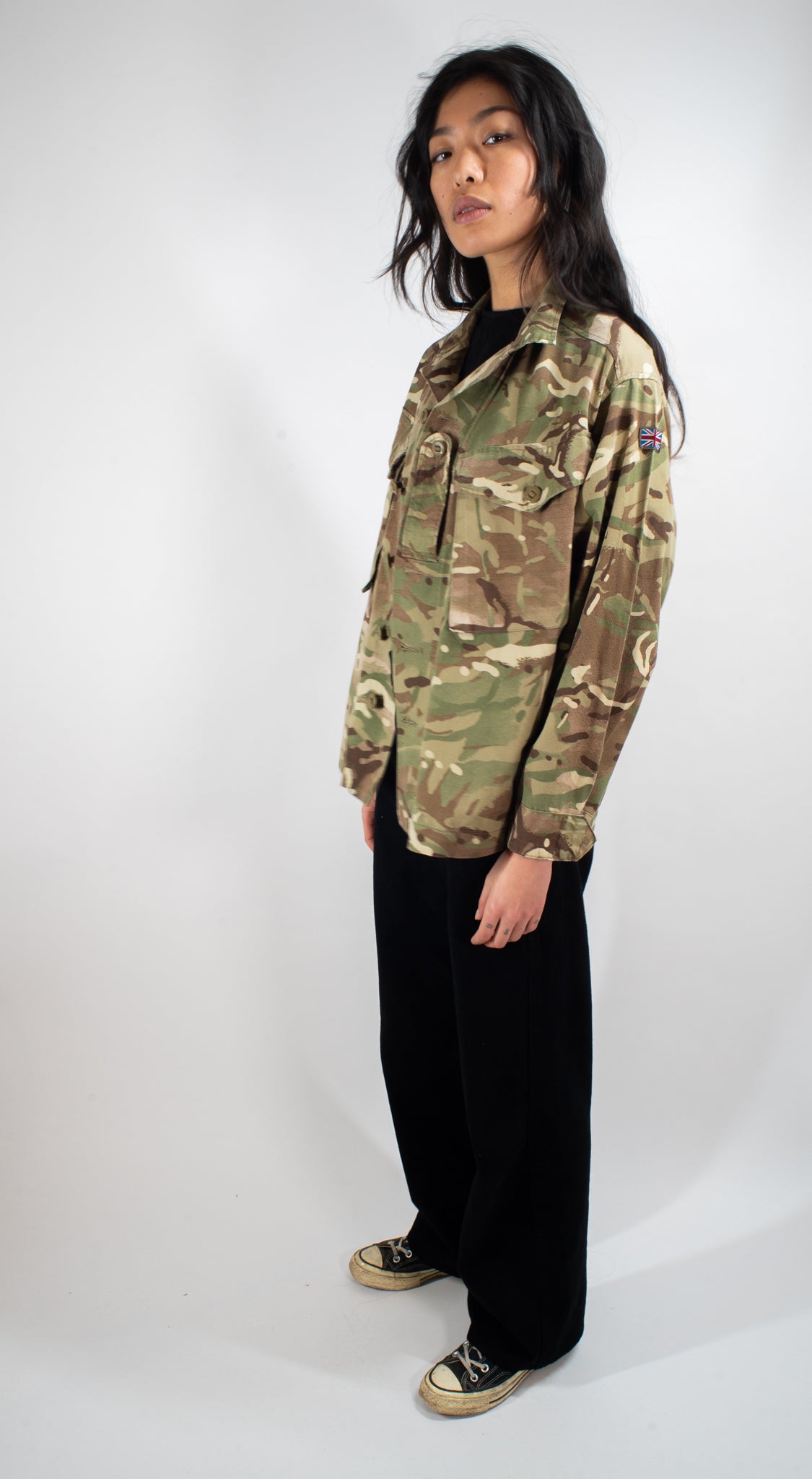 Vintage British Army Shirt Camouflage Shirt Size Large -  UK
