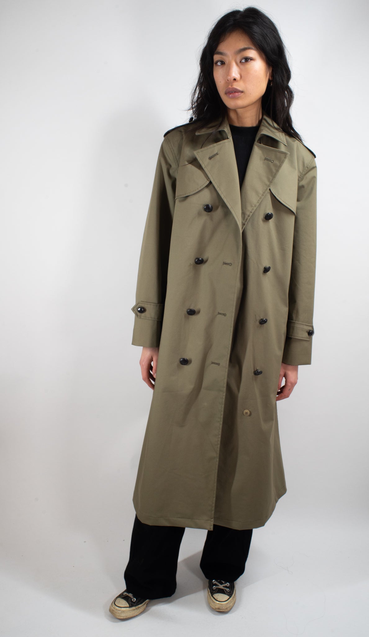 Woman Plus Size Jacket Autumn Rain Coat Trench Coat Wind 