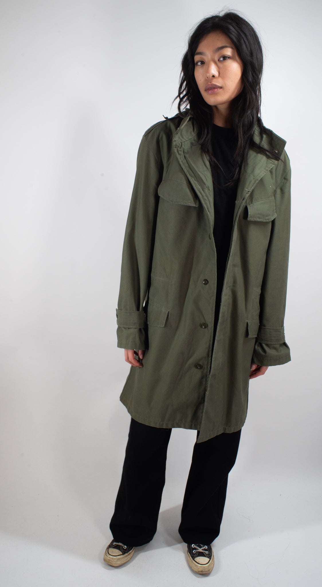 Belgian Army Parka M89 Olive Coat - MOD style coat - DISTRESSED