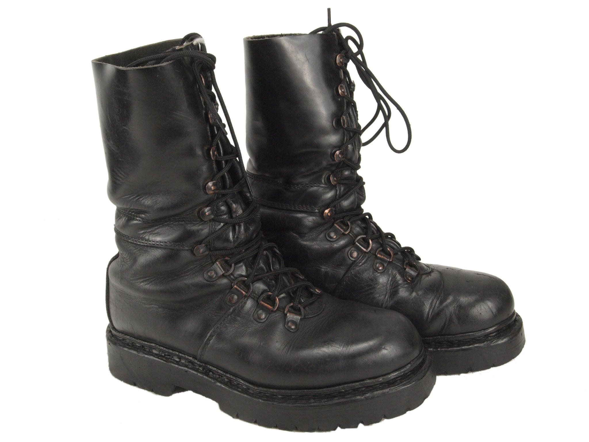 austrian lightweight leather combat boots