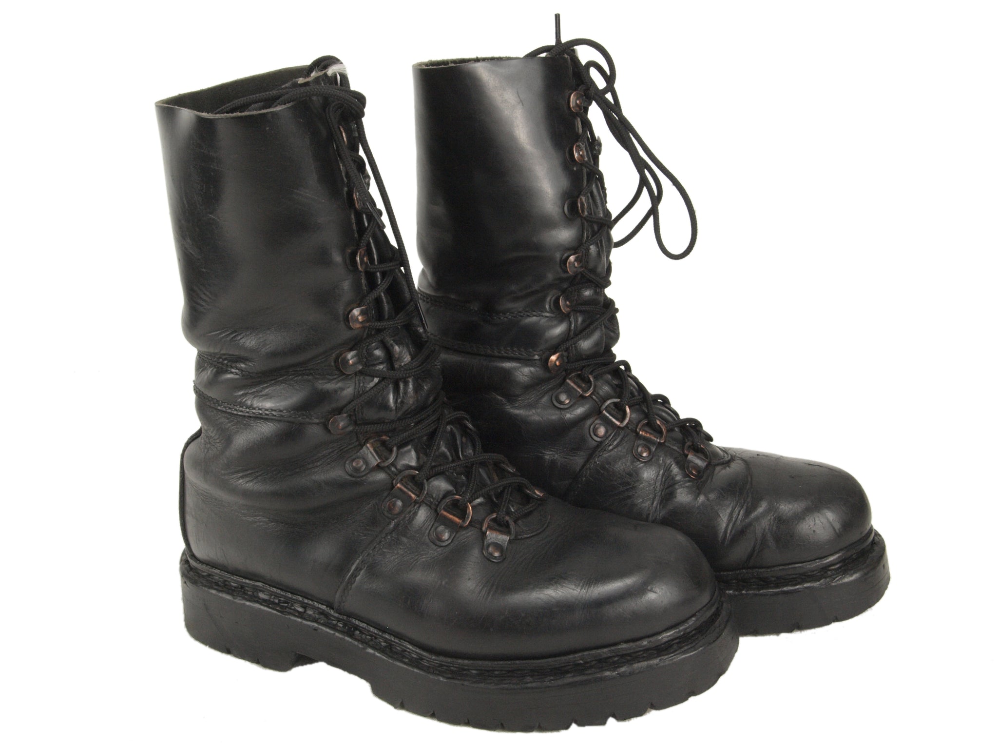 leather army boots