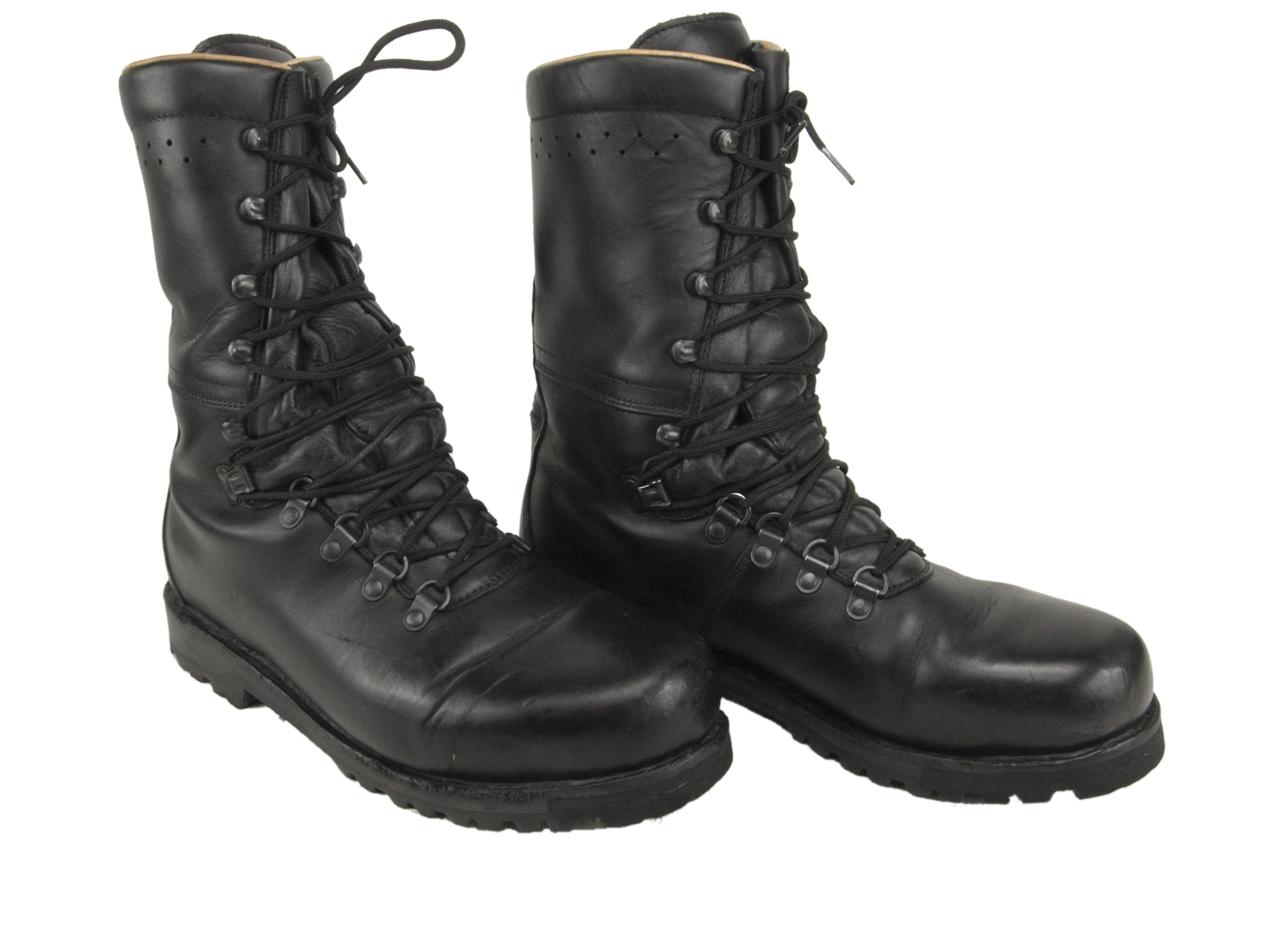 leather army boots