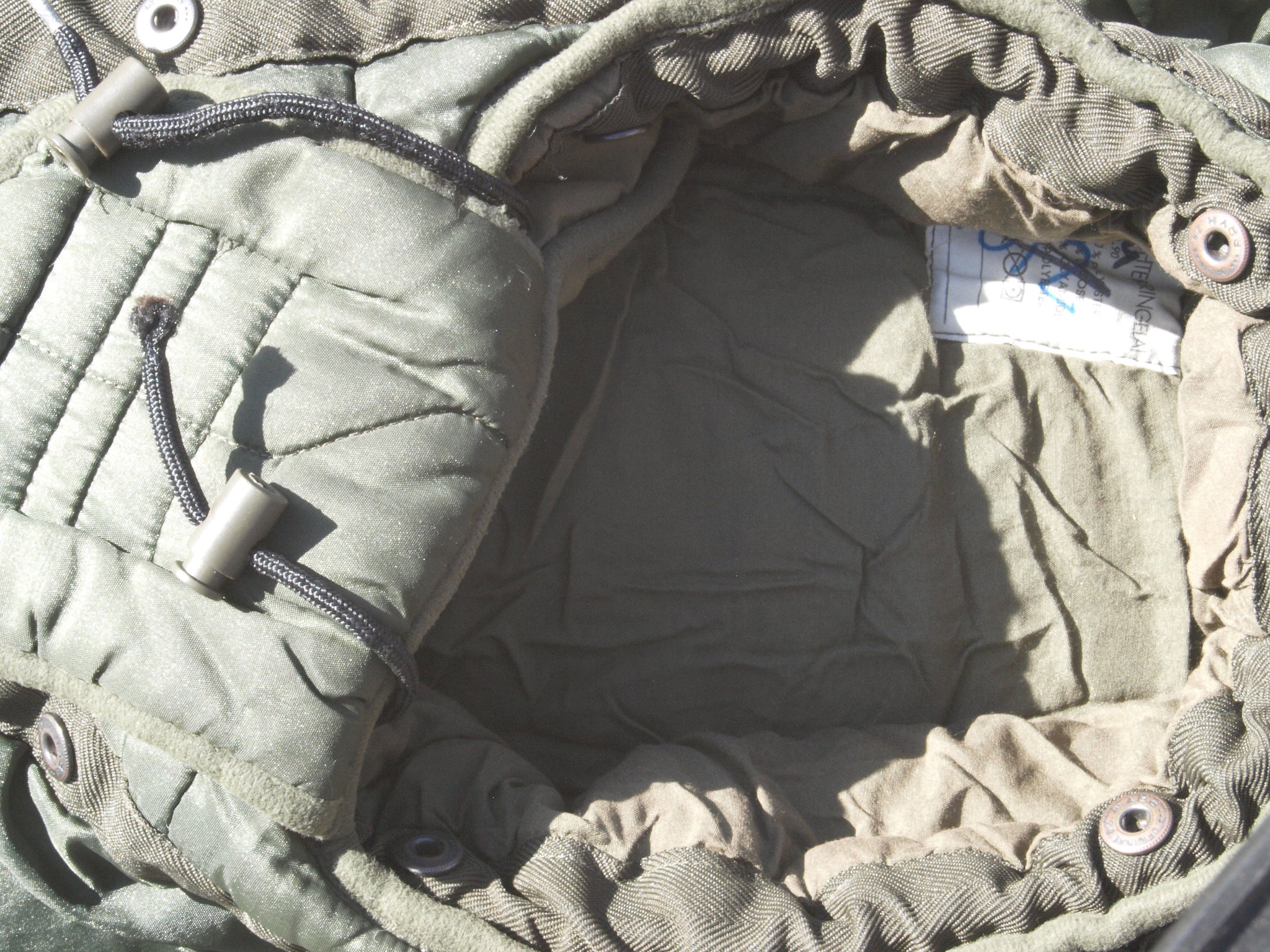 Dutch M90 Cold Weather Military Sleeping Bag - (Stud bivvy connector t ...