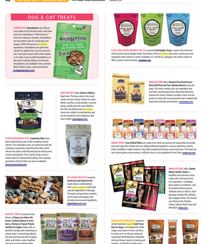  Pet Product News Features PAWR™ Bars & Treat Bites for Dogs Natura Petz Organics March 2017