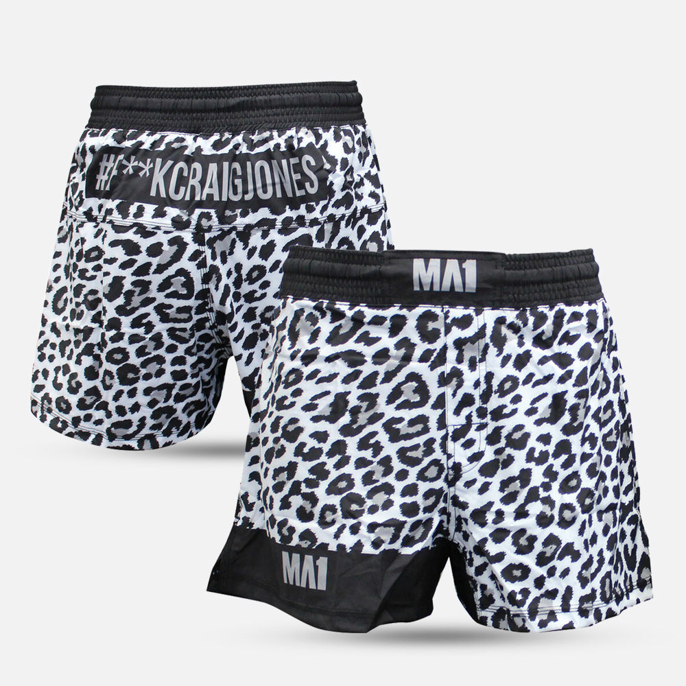 Yana Black and White Leopard Print Tie-Front Shorts