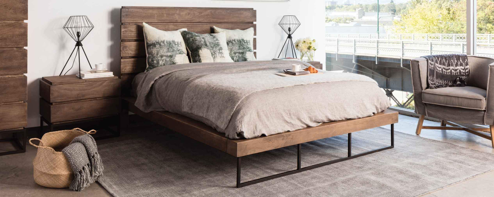 industrial wood bedroom furniture