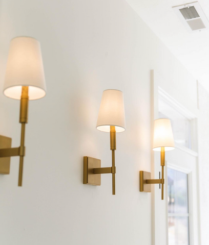 Wall sconces to create ambient lighting