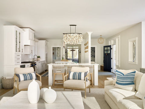 neutral upholstery in coastal home