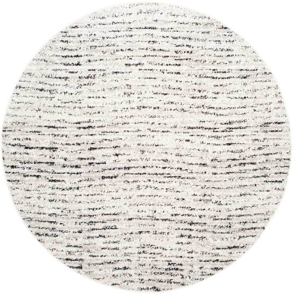 Adirondack Wave Blue/Silver Round Rug 