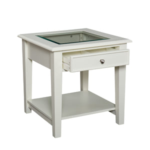 Pastoral End Table Off-White - Froy.com