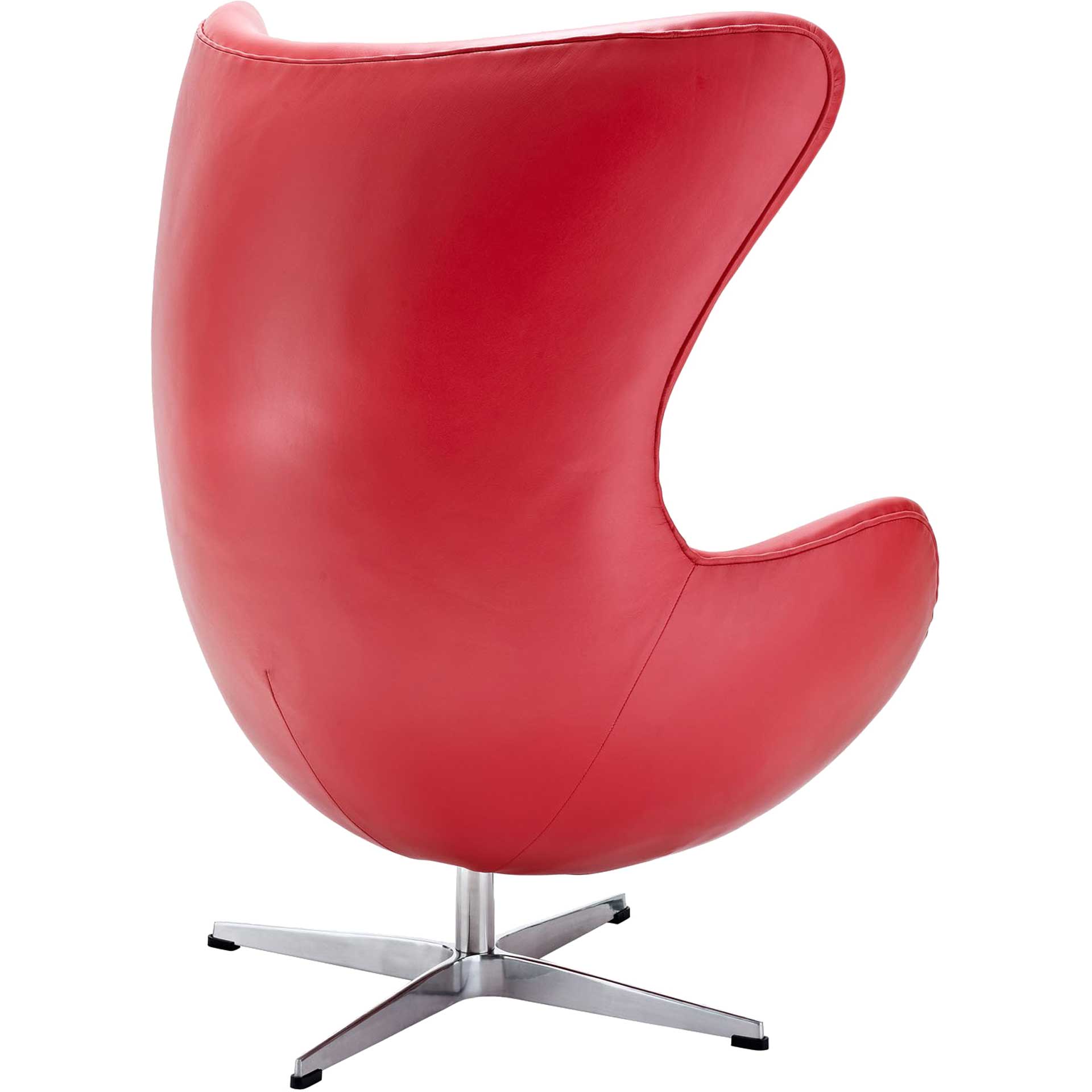 Grand Leather Lounge Chair Red - Froy.com